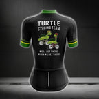 Turtle Cycling Team We'll Get There When We Get There Short Sleeve Women Cycling Jersey, Funny Turtle Cycling Jerseys CG0740