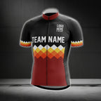 Black And Red Custom Team Name Cycling Short Sleeve Jersey For Men, Custom Team Cycling Jerseys CG0518