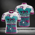Purple And Cyan Kokopelli Cycling Jersey Short Sleeve For Men, Kokopelli Cycling Jerseys CG0169