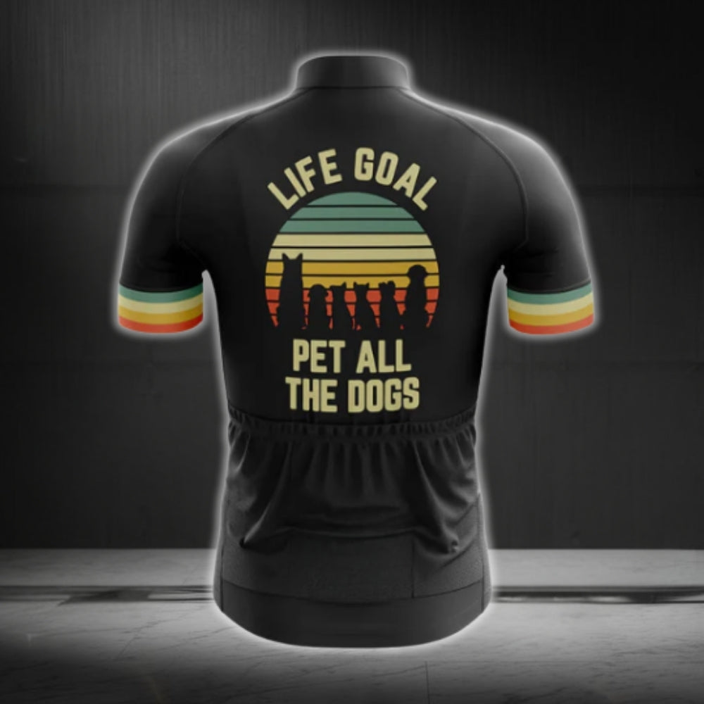Life Goal Pet All The Dogs Men's Short Sleeve Cycling Jerseys, Dog Lovers Cycling Jerseys CG0295