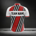 Custom White Black And Red Short Sleeve Cycling Team Jersey Mens, Custom Team Cycling Jerseys CG0519