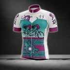 Purple And Cyan Kokopelli Cycling Jersey Short Sleeve For Men, Kokopelli Cycling Jerseys CG0169