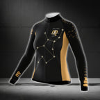 Virgo Sign Cycling Long Sleeve Women's Jersey, Virgo Zodiac Cycling Jerseys For Ladies CG0395