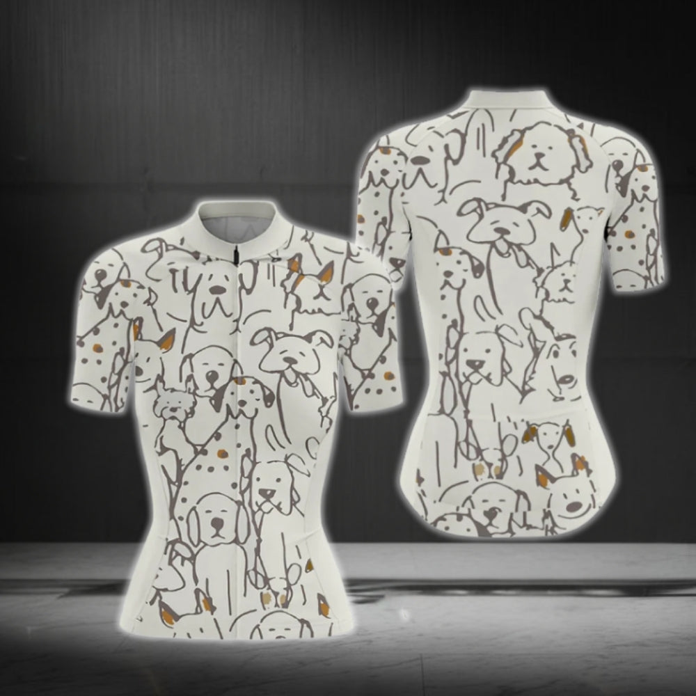 Women's Dog Lover Cycling Short Sleeve Jersey For Men, Dog Cycling Jerseys For Ladies CG0682