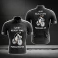 I Just Really Like Penguins Short Sleeve Men's Cycling Jersey, Penguins Cycling Jerseys CG0296
