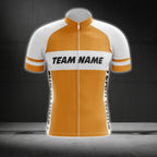 Men's Custom Yellow White Cycling Short Sleeve Jersey For Team, Custom Cycling Jerseys CG0520