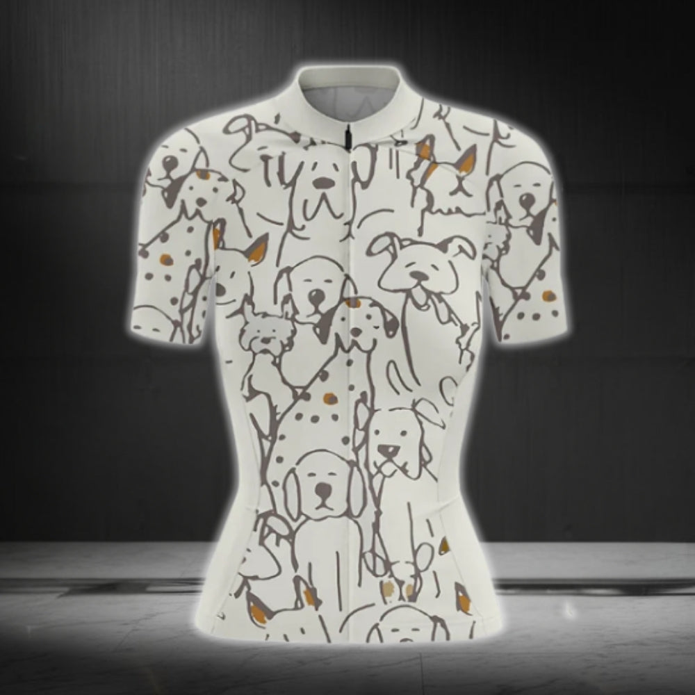 Women's Dog Lover Cycling Short Sleeve Jersey For Men, Dog Cycling Jerseys For Ladies CG0682