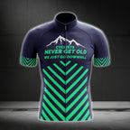 Cyclists Never Get Old We Just Go Downhill Men's Short Sleeve Cycling Jerseys, Funny Cycling Jersey For Men CG0170