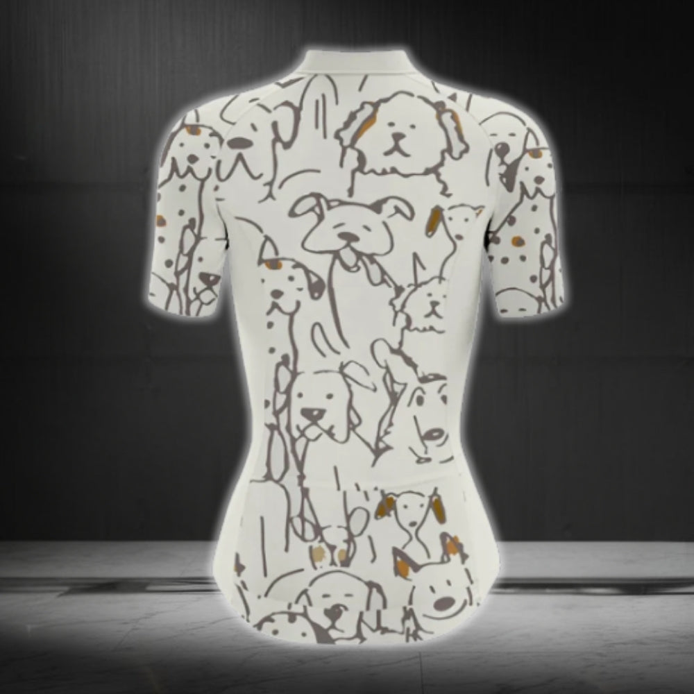 Women's Dog Lover Cycling Short Sleeve Jersey For Men, Dog Cycling Jerseys For Ladies CG0682