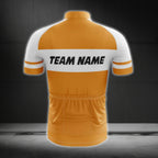 Men's Custom Yellow White Cycling Short Sleeve Jersey For Team, Custom Cycling Jerseys CG0520