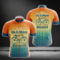 Never Underestimate An Old Man With A Bicycle Men's Cycling Short Sleeve Jersey, Funny Cycling Jerseys CG0086