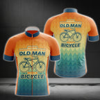 Never Underestimate An Old Man With A Bicycle Men's Cycling Short Sleeve Jersey, Funny Cycling Jerseys CG0086
