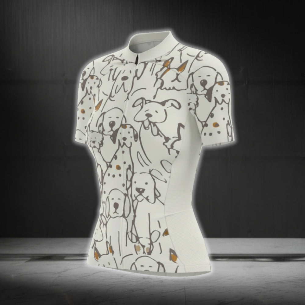 Women's Dog Lover Cycling Short Sleeve Jersey For Men, Dog Cycling Jerseys For Ladies CG0682