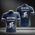 Dad Of Girls Outnumbered Funny Cycling Short Sleeve Jersey Mens, Dad Cycling Jerseys CG0297
