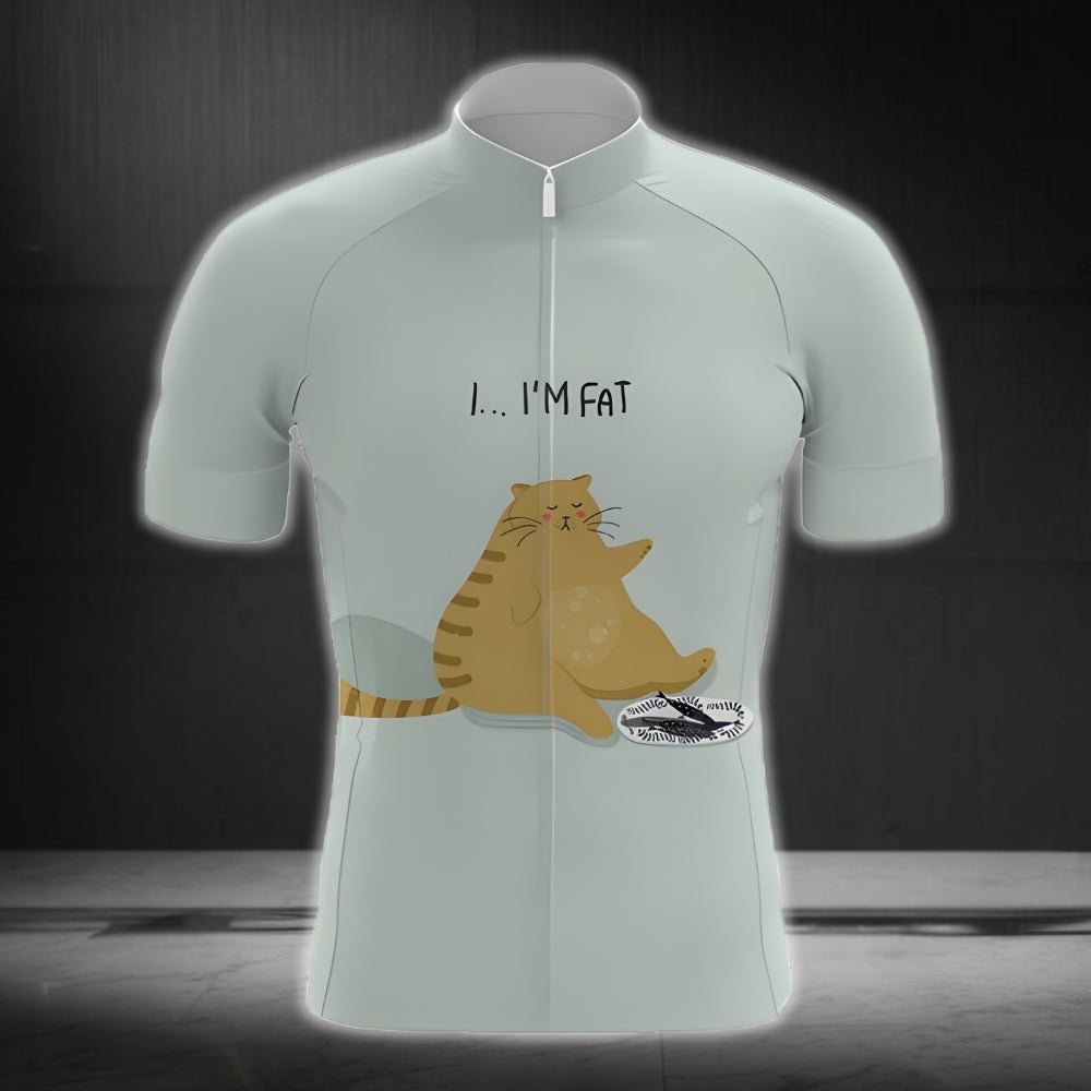 I'm Fat Cat Cycling Jersey Short Sleeve For Mens, Funny Cat Cycling Jerseys CG0023