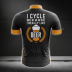I Cyle Because U Really Like Beer Cycling Short Sleeve Jersey Mens, Beer Lover Cycling Jerseys CG0171