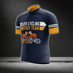 Sloth Cycling Brother Team Men's Funny Cycling Short Sleeve Jersey, Funny Sloth Cycling Jerseys For Team CG0172