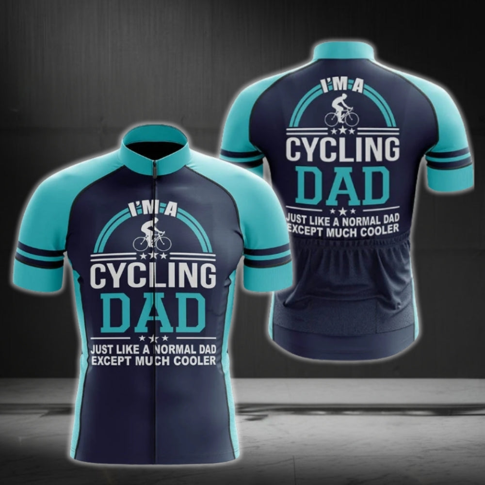 I'm A Cycling Dad Just Like A Normal Dad Except Much Cooler Cycling Short Sleeve Jersey, Dad Funny Cycling Jersey For Father Day CG0025