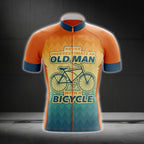 Never Underestimate An Old Man With A Bicycle Men's Cycling Short Sleeve Jersey, Funny Cycling Jerseys CG0086