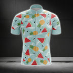 Pineapple Watermelon Short Sleeve Cycling Jerseys For Men, Fruits Lover Cycling Jerseys CG0462