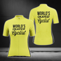 Women's World's Okayest Cyclist Short Sleeve  Cycling Jersey, Funny Cycling Jersey For Ladies CG0801