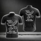 Whale Whale Whale What Do We Have Here Men's Black Cycling Short Sleeve Jersey, Funny Whale Cycling Jersey For Men CG0746