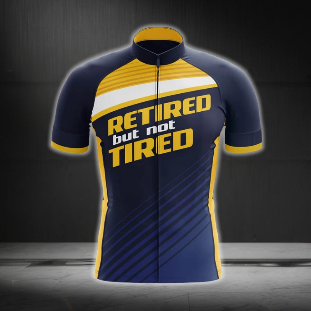Retired But Not Tired Men's Cycling Short Sleeve Jersey, Funny Retirement Cycling Jerseys CG0173