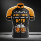 Today's Good Mood Is Sponsored By Beer Cycling Short Sleeve Jersey Mens, Funny Beer Cycling Jerseys CG0685