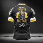 Don't Forget The Beer After The Ride Custom Name Short Sleeve Cycling Jersey For Men, Custom Funny Beer Cycling Jerseys CG0508