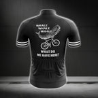 Whale Whale Whale What Do We Have Here Men's Black Cycling Short Sleeve Jersey, Funny Whale Cycling Jersey For Men CG0746