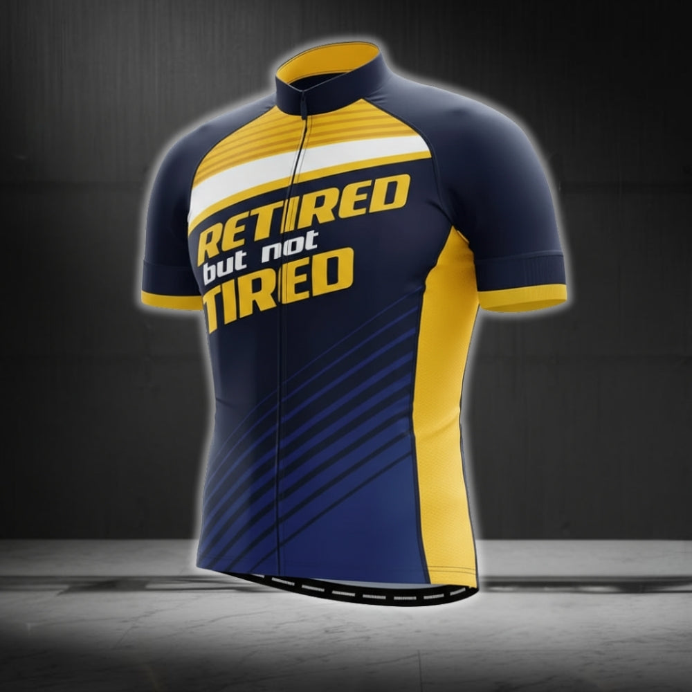 Retired But Not Tired Men's Cycling Short Sleeve Jersey, Funny Retirement Cycling Jerseys CG0173