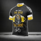 Don't Forget The Beer After The Ride Custom Name Short Sleeve Cycling Jersey For Men, Custom Funny Beer Cycling Jerseys CG0508