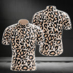 Leopard 3D Printed Cycling Jersey Short Sleeve For Mens, Leopard Cycling Jerseys CG0026