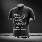 Whale Whale Whale What Do We Have Here Men's Black Cycling Short Sleeve Jersey, Funny Whale Cycling Jersey For Men CG0746