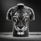 Black Tiger Cycling Short Sleeve Men's Jersey, Tiger Cycling Jerseys CG0300