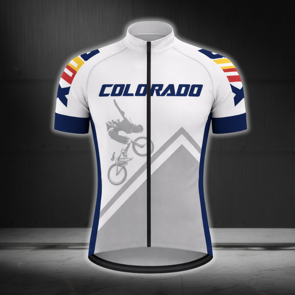 Custom Number Colorado Cycling Short Sleeve Jersey For Mens, Custom Colorado Cycling Jerseys CZ0116