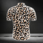 Leopard 3D Printed Cycling Jersey Short Sleeve For Mens, Leopard Cycling Jerseys CG0026