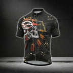 Custom Skull Cycling Short Sleeve Jersey For Men, Custom American Flag Skull Cycling Jerseys CG0522