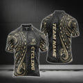 Custom Black Beige Tribal Cycling Short Sleeve Jersey For Men, Custom Tribal Cycling Jereys CG0523