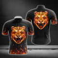 Flame Tiger Cycling Short Sleeve Jersey For Men, Tiger Cycling Jersesys CG0301