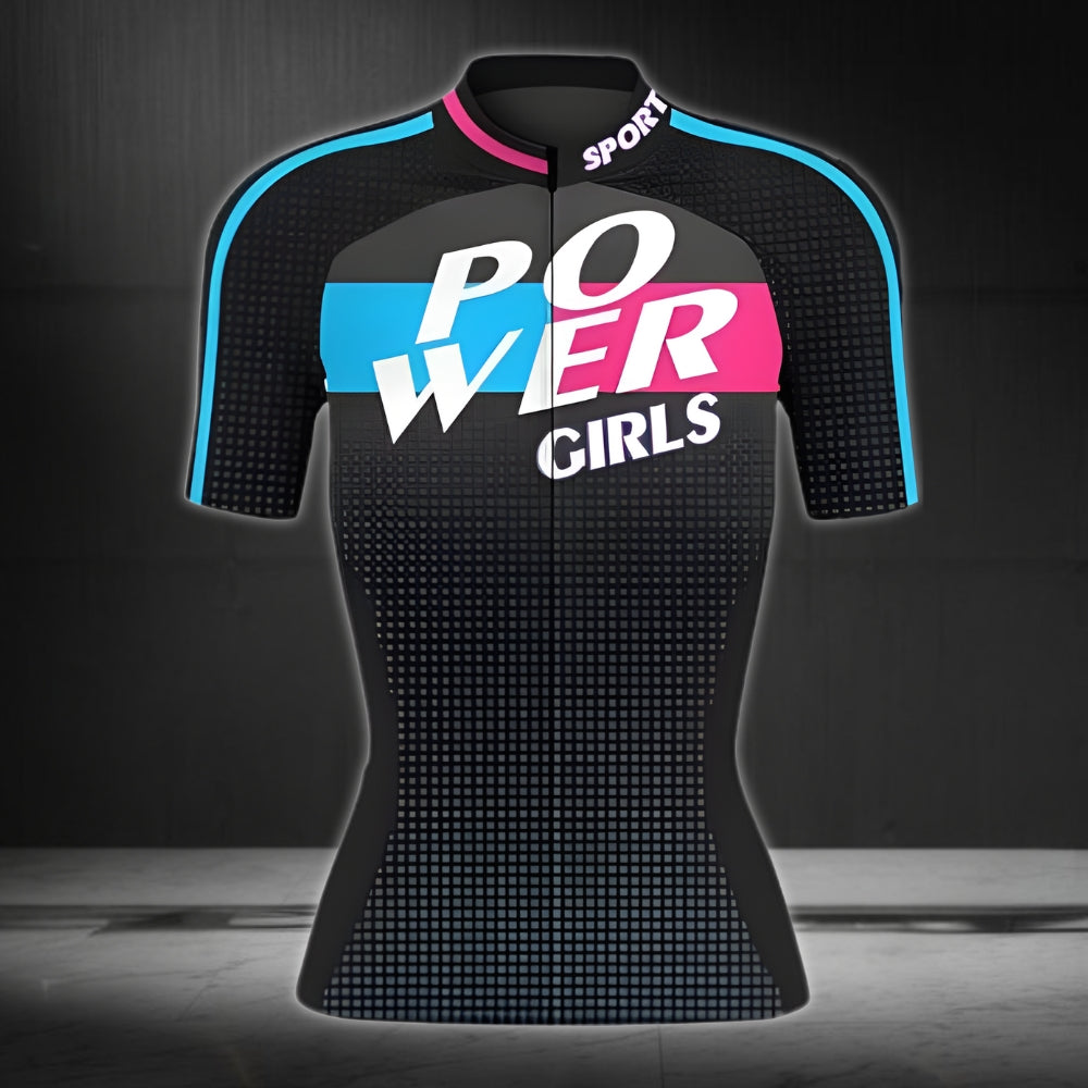 Powered Girls Cycles Short Sleeve Jersey For Womens, Cycling Jersey For Ladies CZ0060