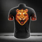 Flame Tiger Cycling Short Sleeve Jersey For Men, Tiger Cycling Jersesys CG0301