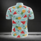 Pineapple Watermelon Short Sleeve Cycling Jerseys For Men, Fruits Lover Cycling Jerseys CG0462