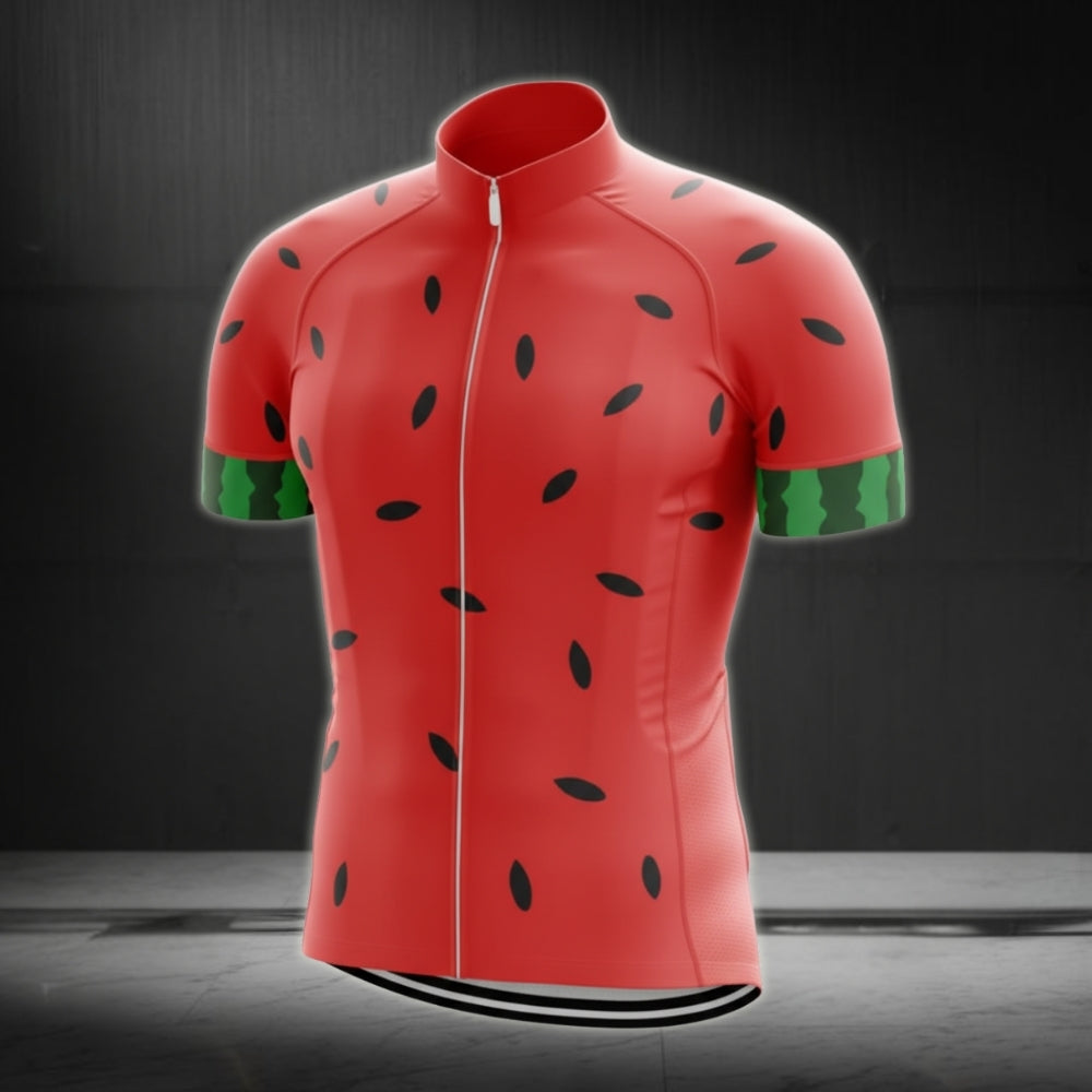 Watermelon Men's Cycling Short Sleeve Jersey, Watermelon Lovers Cycling Jerseys CG0027