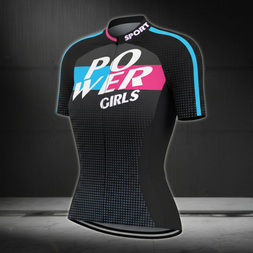 Powered Girls Cycles Short Sleeve Jersey For Womens, Cycling Jersey For Ladies CZ0060