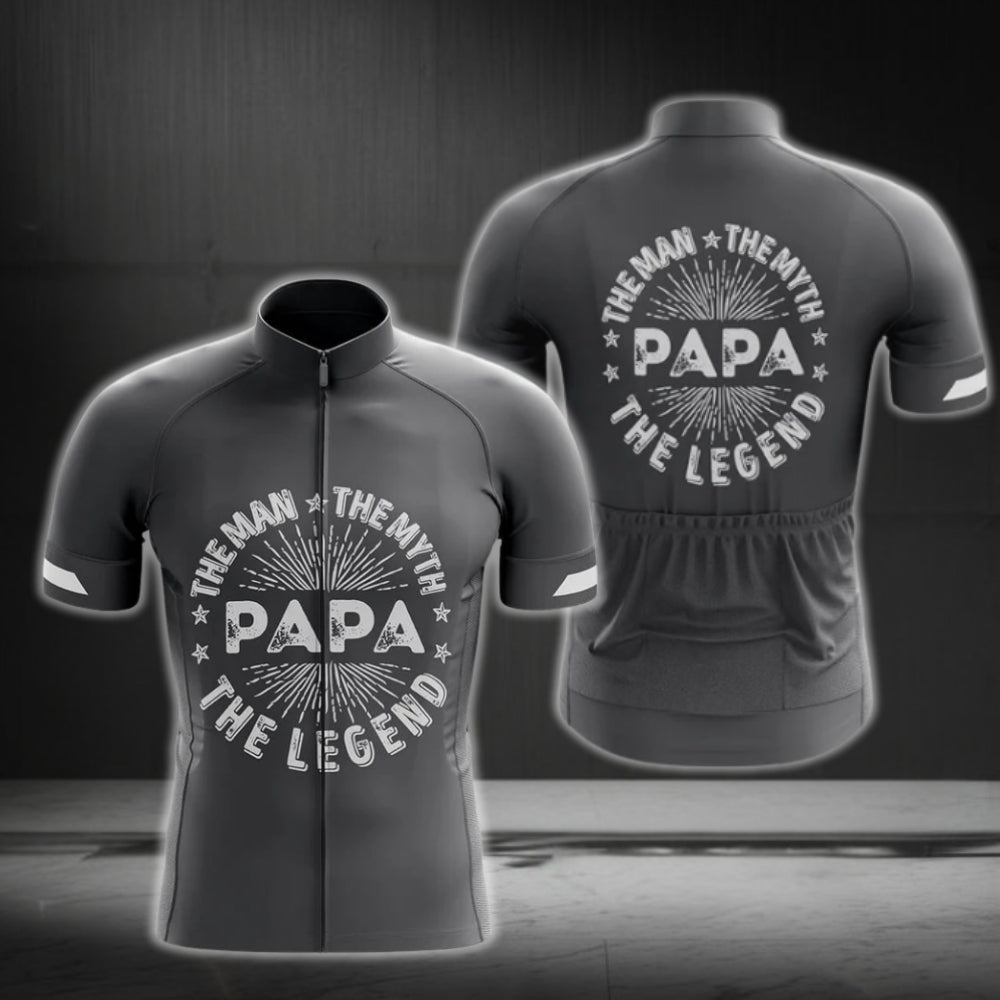 The Man The Myth The Legend Papa Cycling Short Sleeve Men Jerseys, Cycling Jerseys For Dad Father Day CG0176