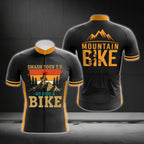 Smash Your T.V Go Ride A Bike Short Sleeve Men's Cycling Jersey, Funny Cycling Jerseys For Mens CG0402
