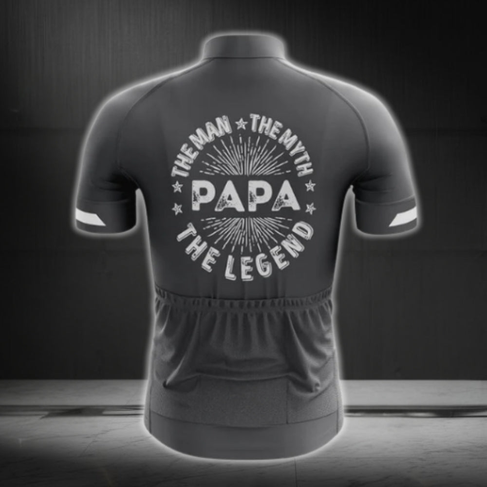 The Man The Myth The Legend Papa Cycling Short Sleeve Men Jerseys, Cycling Jerseys For Dad Father Day CG0176