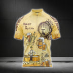Custom Beer Is My Life Short Sleeve Men's Cycling Jersey, Custom Beer Cycling Jerseys CG0524