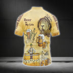 Custom Beer Is My Life Short Sleeve Men's Cycling Jersey, Custom Beer Cycling Jerseys CG0524